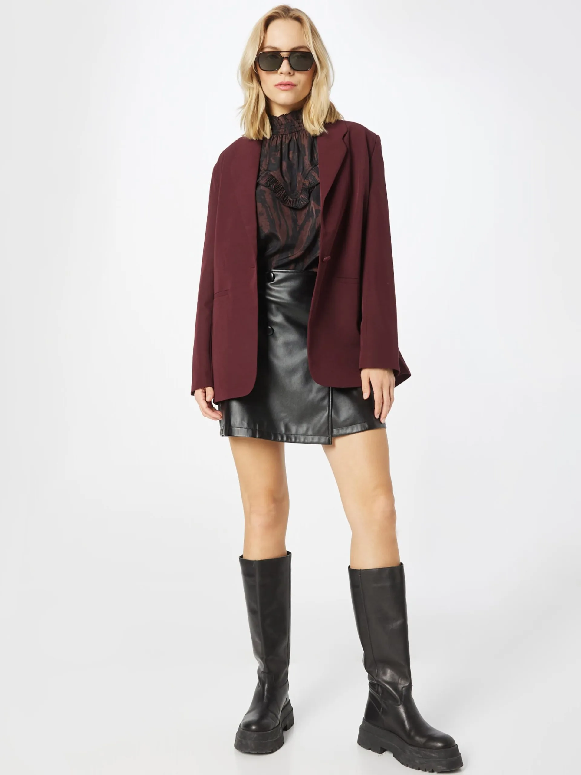 Blouseshirts Blouse Dames Chocoladebruin 5 Blouseshirts Blouse Dames Chocoladebruin - Afbeelding 5