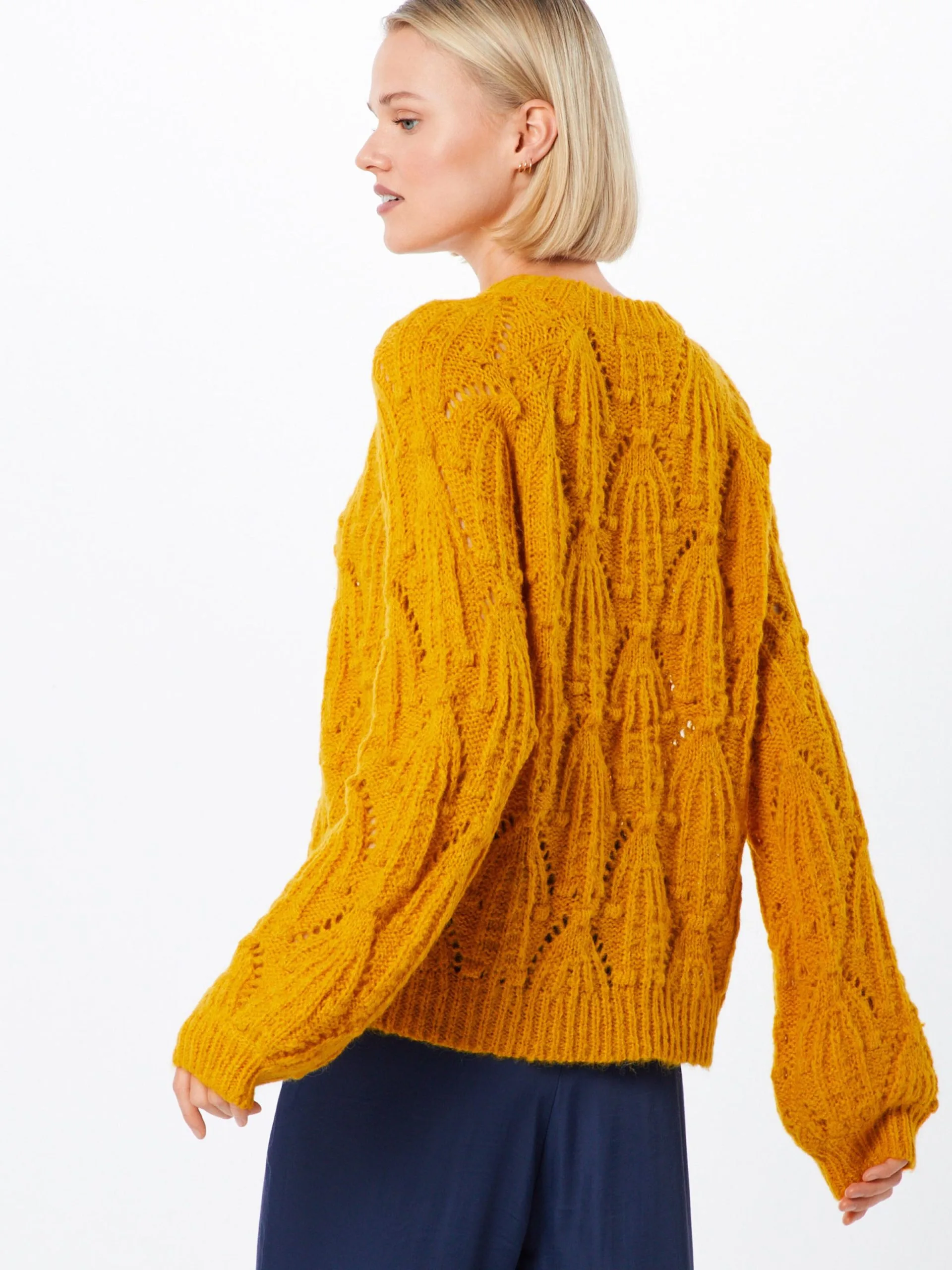 MOSS COPENHAGEN Fijngebreide Truien Trui MAVIS Dames Geel 4 MOSS COPENHAGEN Fijngebreide Truien Trui MAVIS Dames Geel - Afbeelding 4