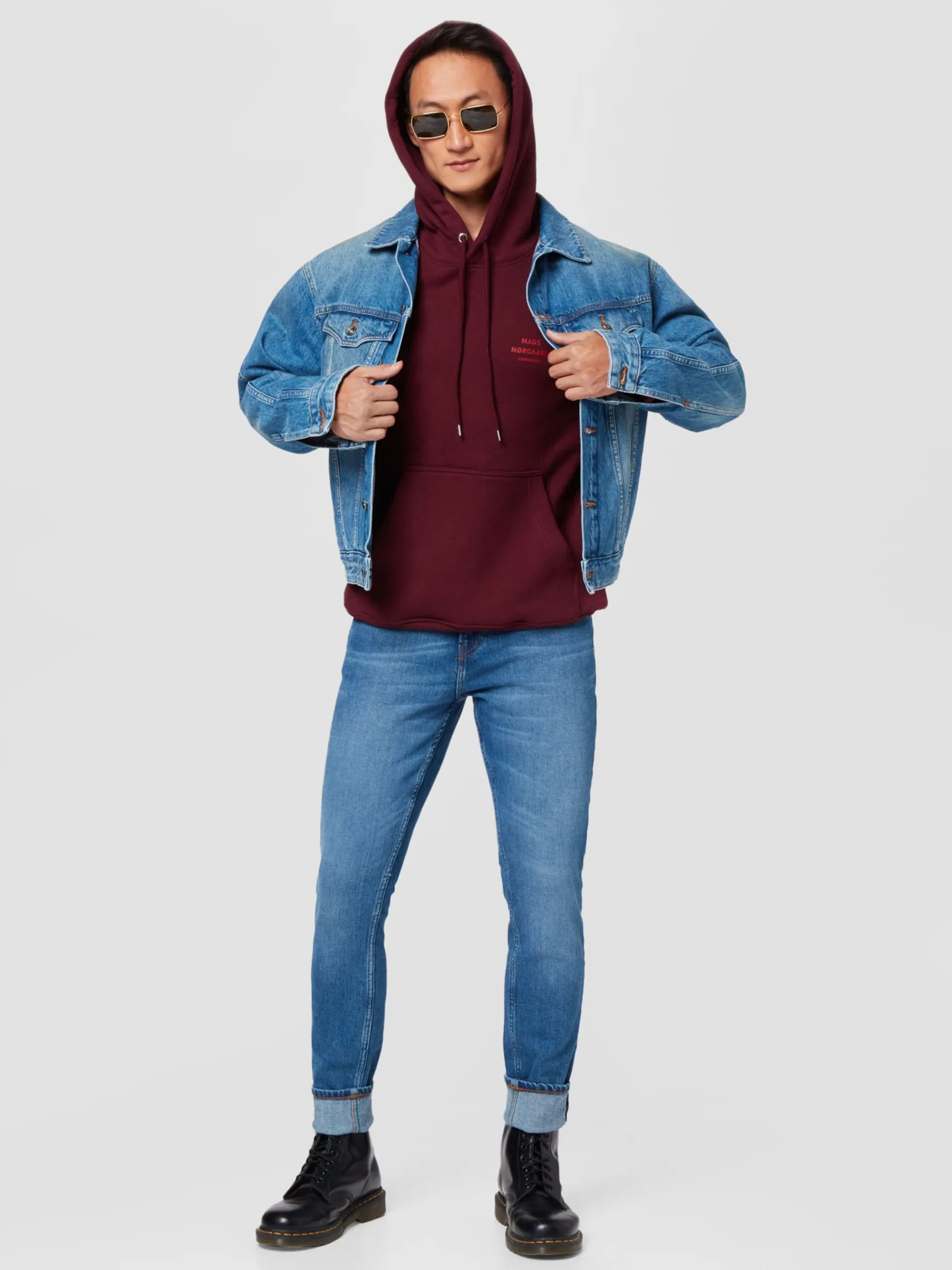 Hoodies Sweatshirt Heren Wijnrood / Watermeloen Rood 5 Hoodies Sweatshirt Heren Wijnrood / Watermeloen Rood - Afbeelding 5