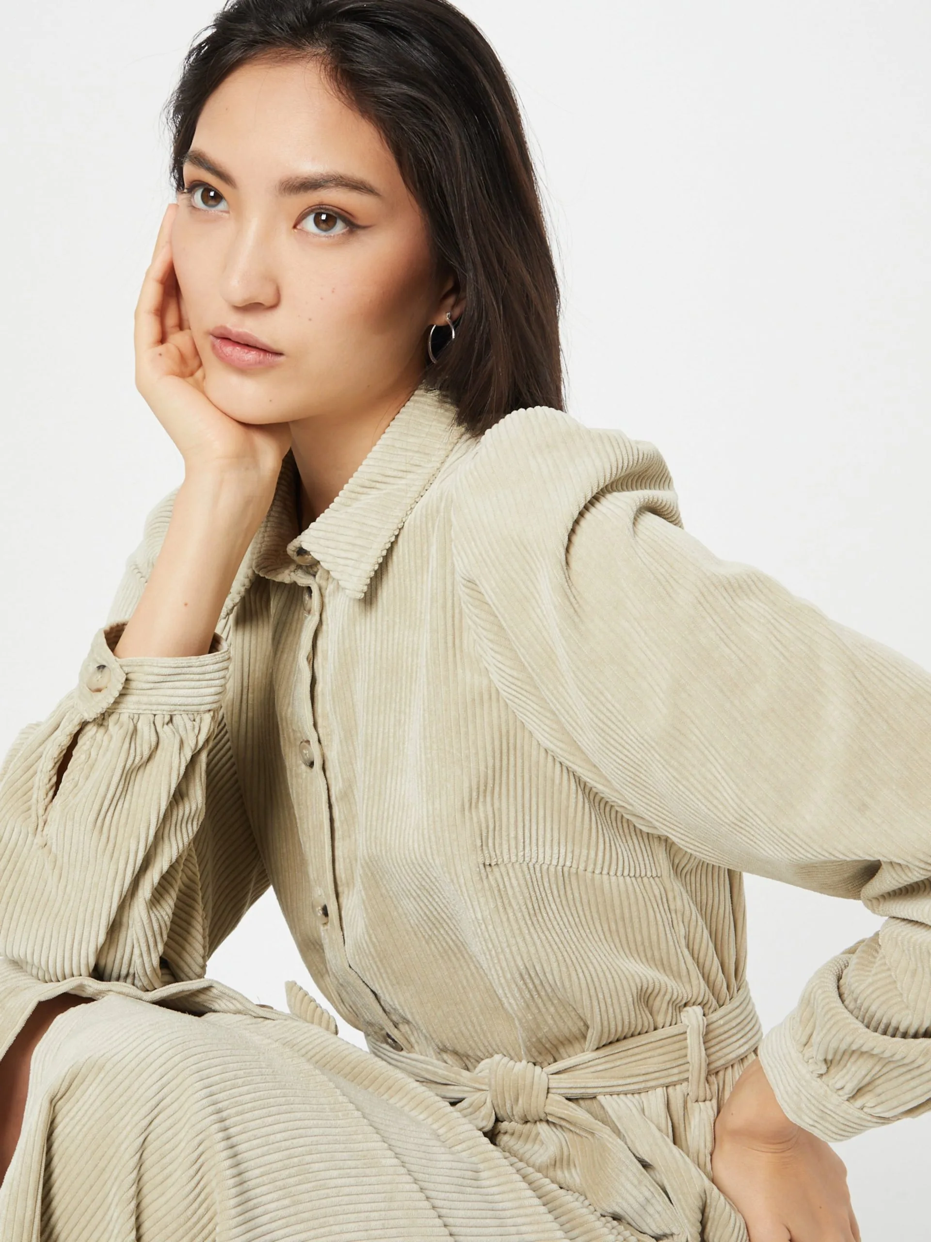 MOSS COPENHAGEN Blousejurken Blousejurk Dames Beige 2 MOSS COPENHAGEN Blousejurken Blousejurk Dames Beige - Afbeelding 2