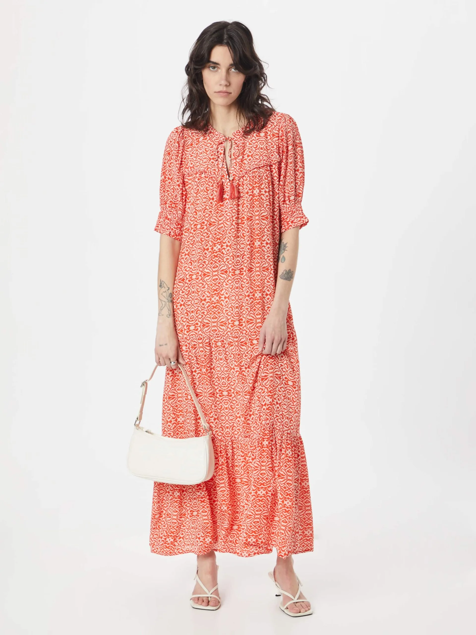 Maxi Jurken Jurk Unity Dames Rood 5 Maxi Jurken Jurk Unity Dames Rood - Afbeelding 5