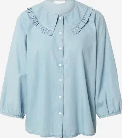 MOSS COPENHAGEN Overhemden Blouse Flikka Jaina Dames Lichtblauw