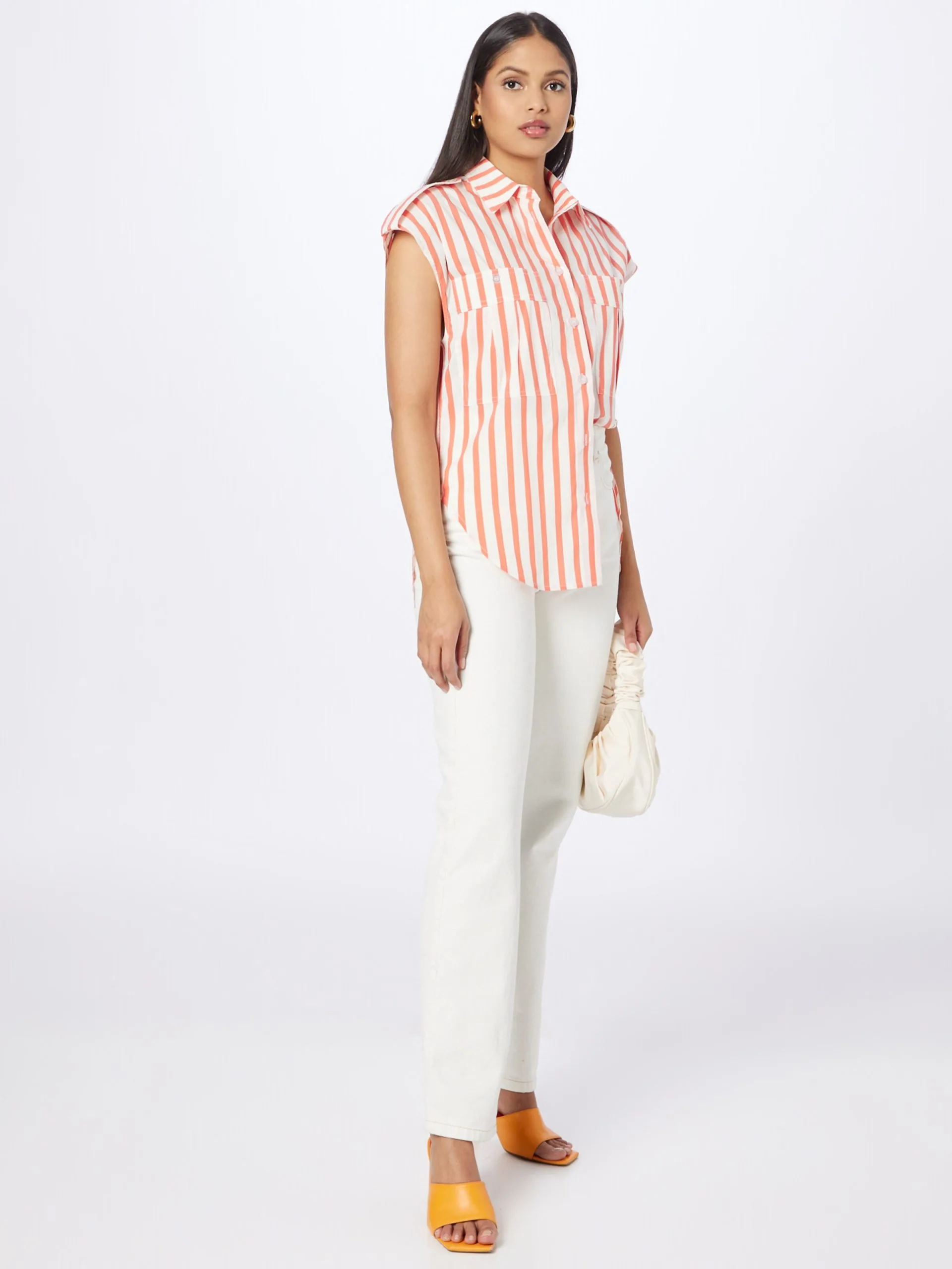 Blouses Met Korte Mouw Blouse Kriz Dames Watermeloen Rood 5 Blouses Met Korte Mouw Blouse Kriz Dames Watermeloen Rood - Afbeelding 5