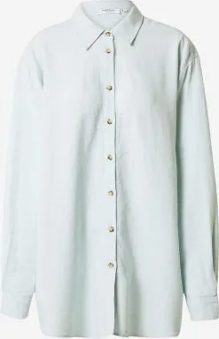 MOSS COPENHAGEN Overhemden Blouse Karima Ginia Dames Lichtblauw
