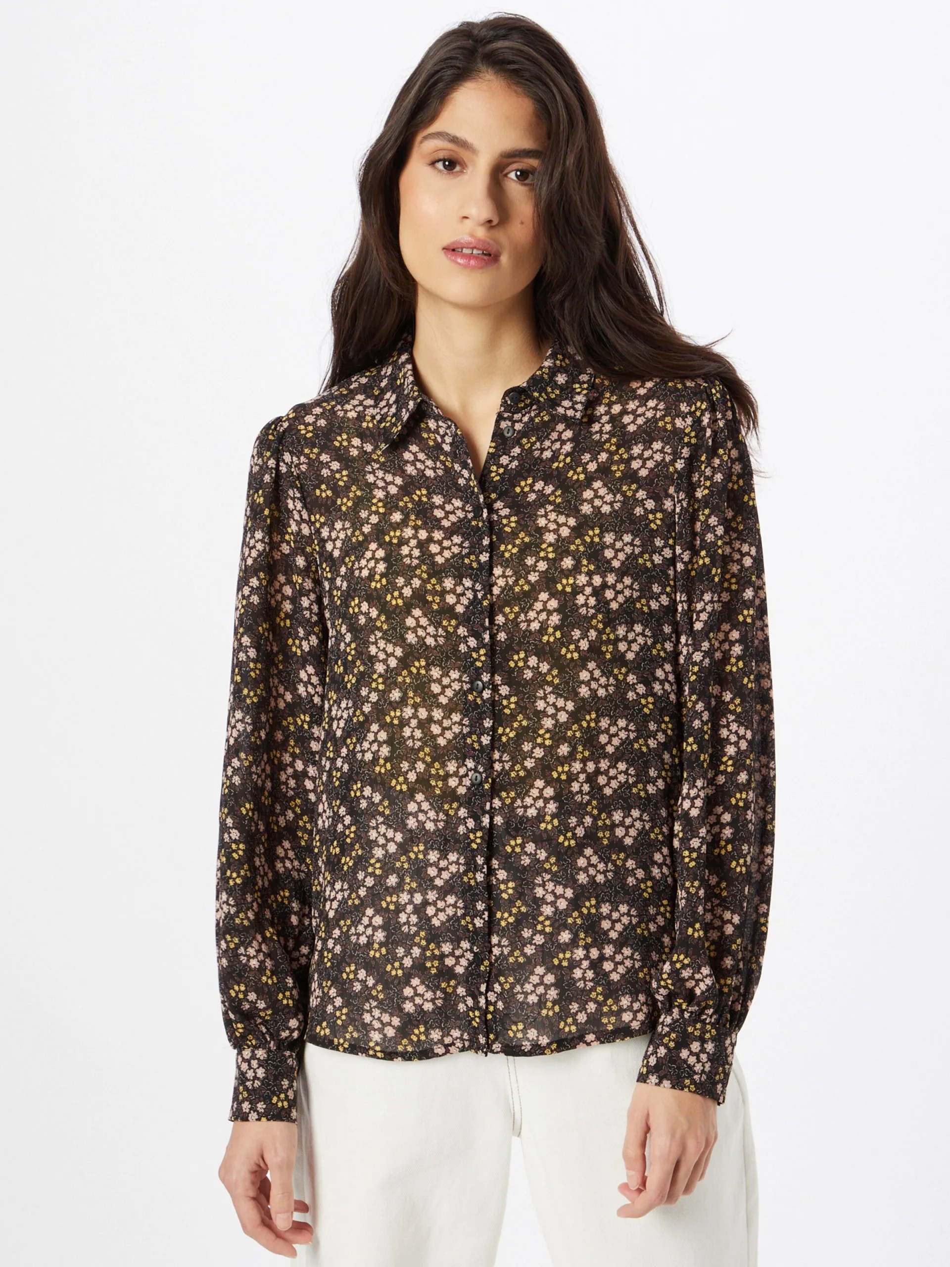 MOSS COPENHAGEN Overhemden Blouse Iluna Rikkelie Dames Zwart 3 MOSS COPENHAGEN Overhemden Blouse Iluna Rikkelie Dames Zwart - Afbeelding 3