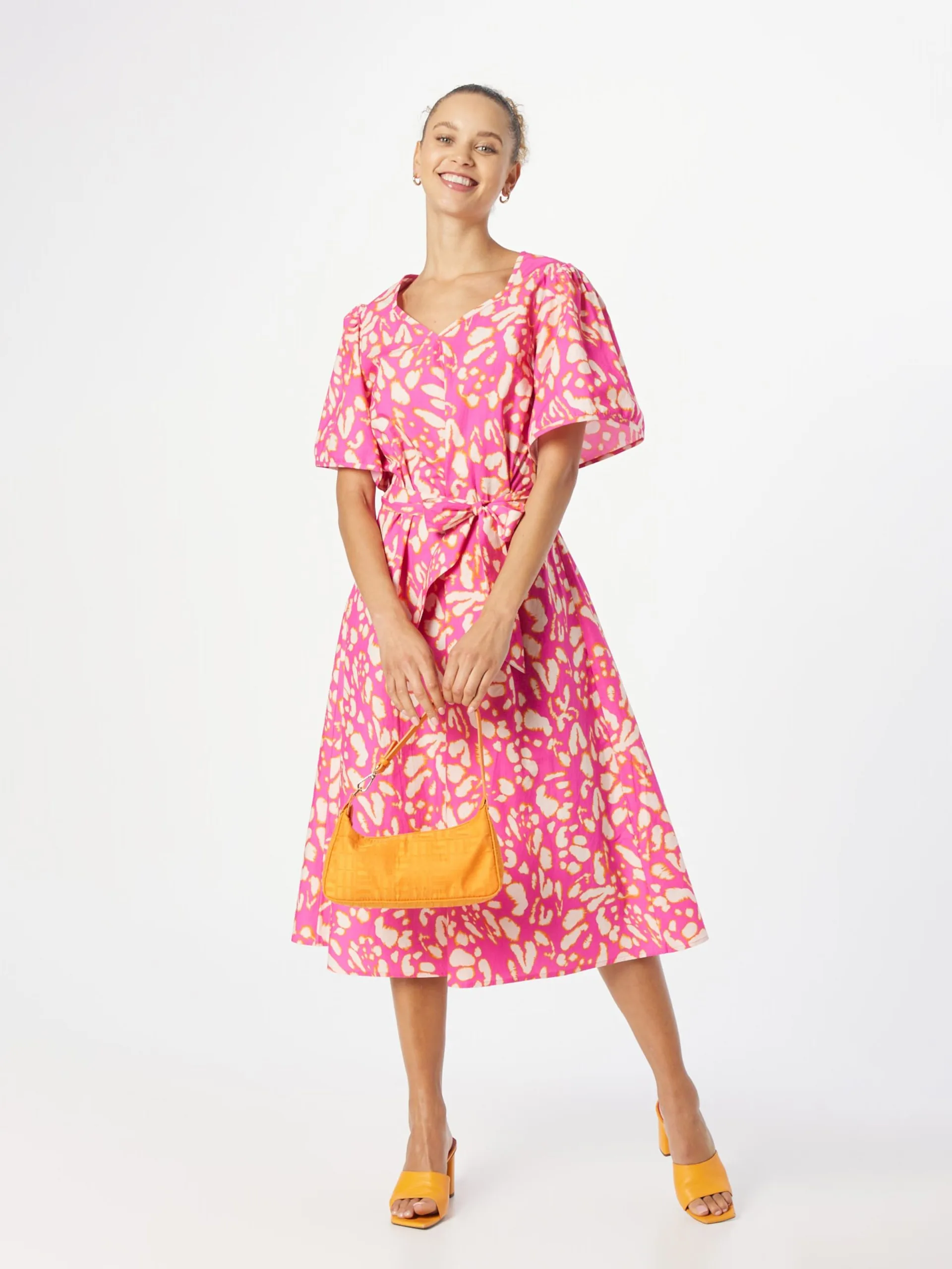 Midi Jurken Jurk Desiree Dames Pink 5 Midi Jurken Jurk Desiree Dames Pink - Afbeelding 5