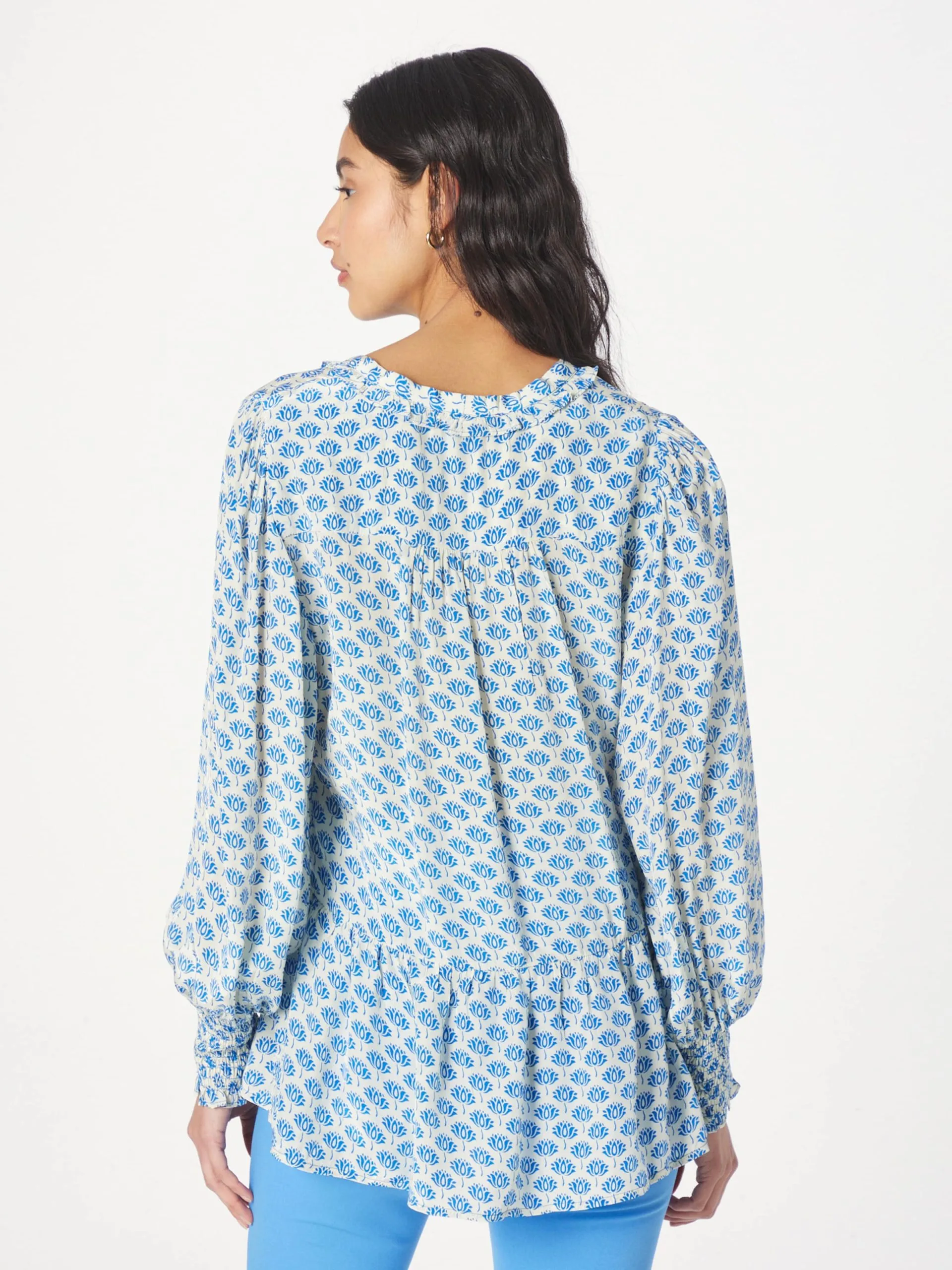 Blouseshirts Blouse Yanet Dames Blauw 4 Blouseshirts Blouse Yanet Dames Blauw - Afbeelding 4