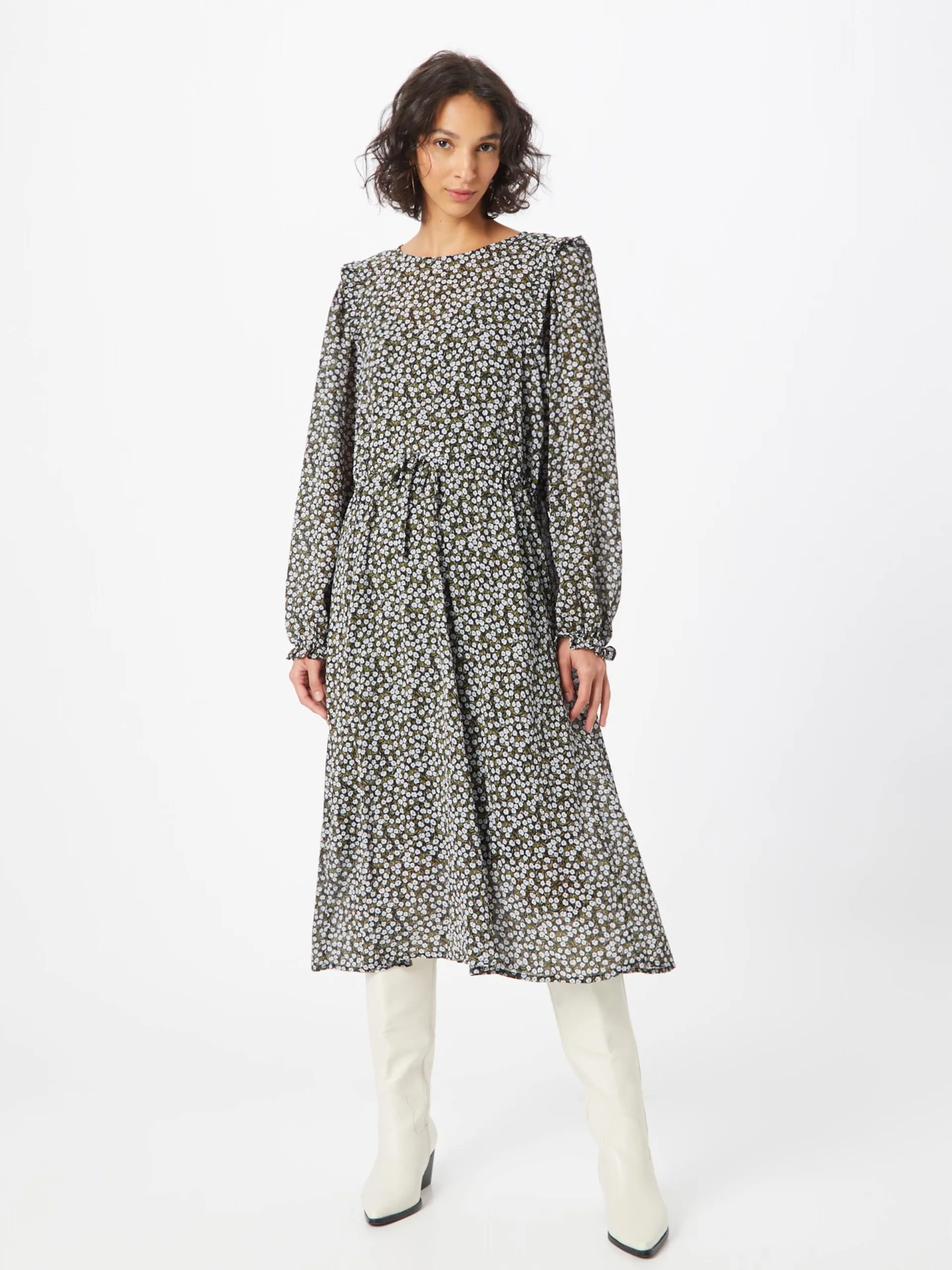 MOSS COPENHAGEN Midi Jurken Jurk Hibba Dames Nachtblauw 3 MOSS COPENHAGEN Midi Jurken Jurk Hibba Dames Nachtblauw - Afbeelding 3