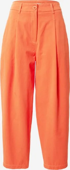 MOSS COPENHAGEN Bandplooibroeken Tapered Bandplooibroek Dames Oranje