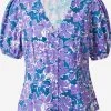 Blouses Met Korte Mouw Blouse Kala Dames Lichtlila / Donkerlila