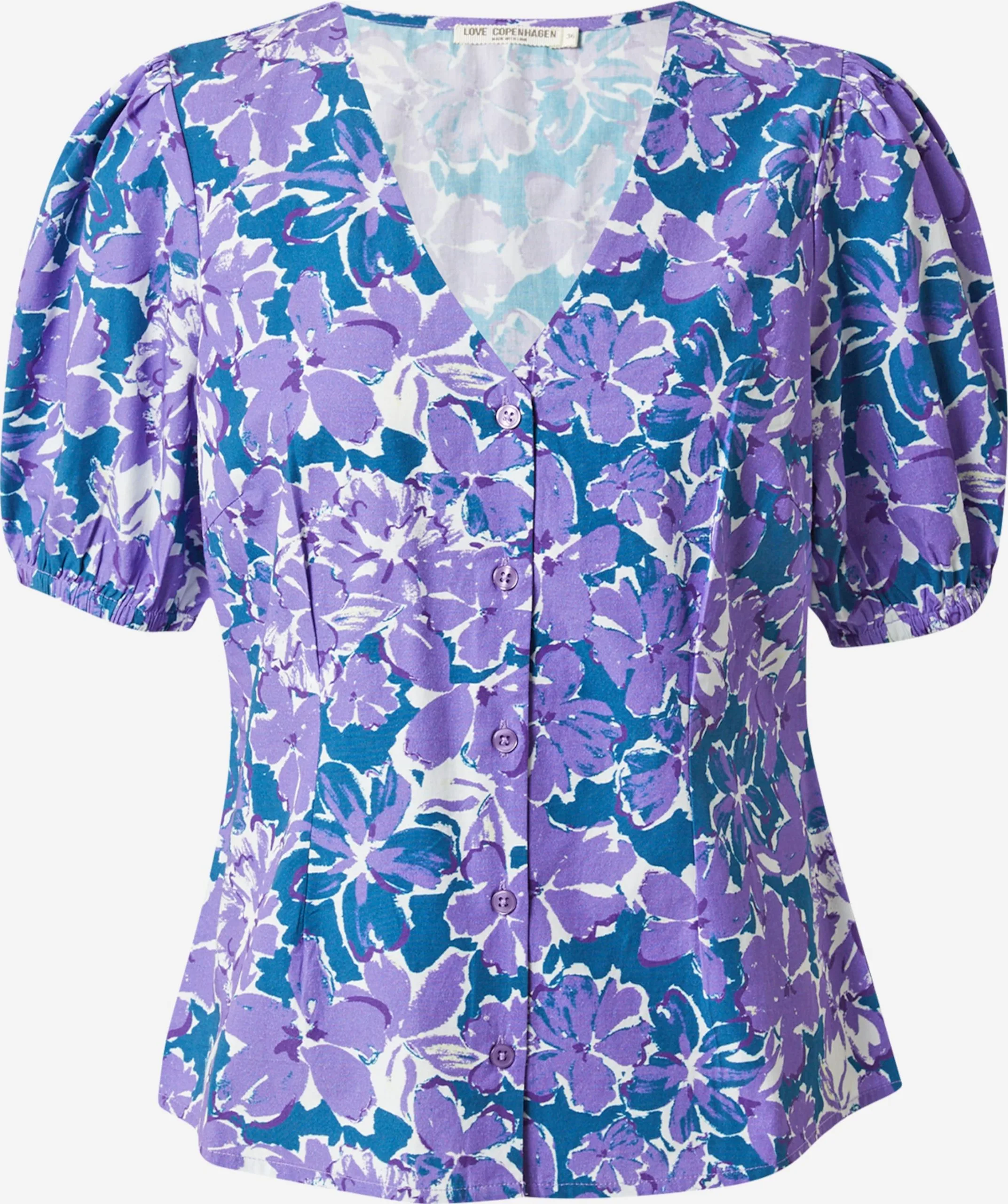 Blouses Met Korte Mouw Blouse Kala Dames Lichtlila / Donkerlila 1 Blouses Met Korte Mouw Blouse Kala Dames Lichtlila / Donkerlila