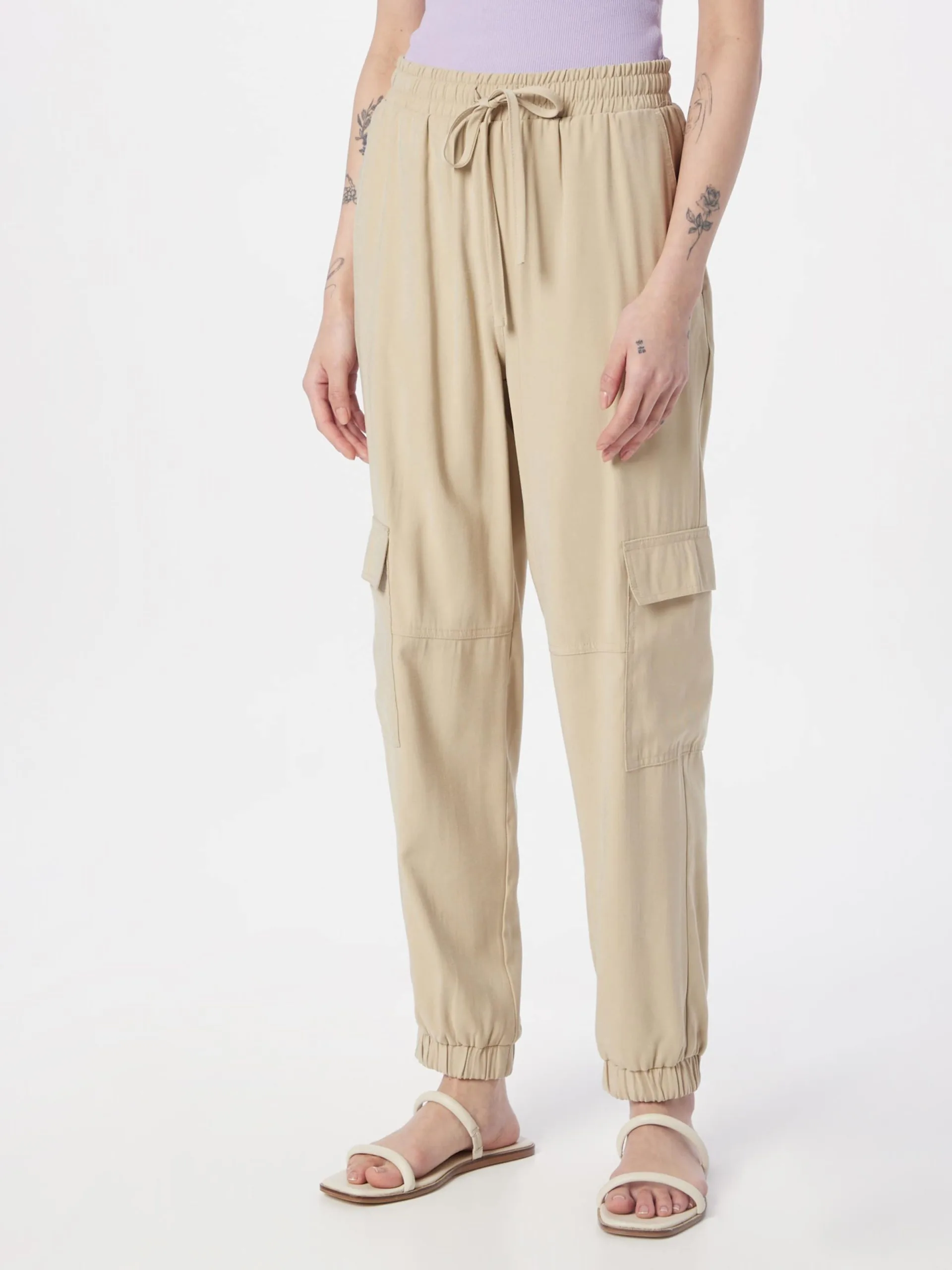 MOSS COPENHAGEN Pantalons Loosefit Broek Kinna Selia Dames Beige 3 MOSS COPENHAGEN Pantalons Loosefit Broek Kinna Selia Dames Beige - Afbeelding 3